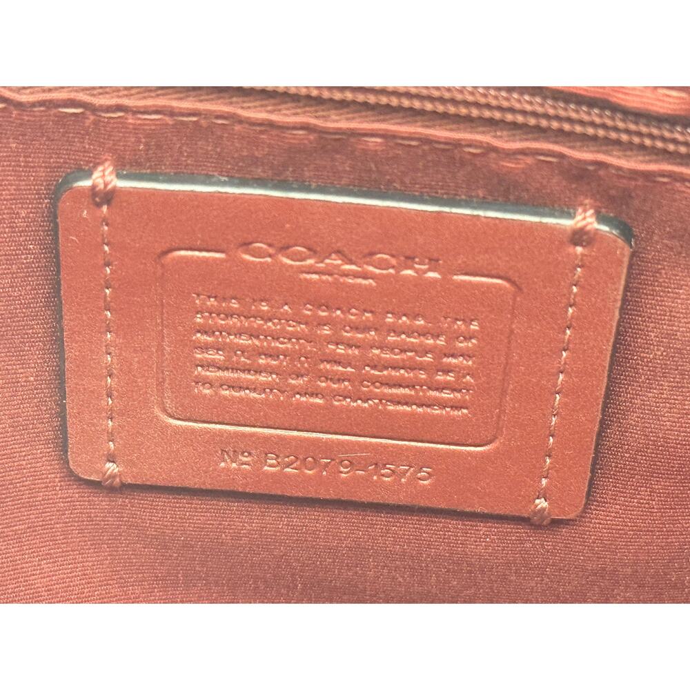 Coach May Tote in Refined Pebble Leather with Signature Canvas Detail - Black - Picture 7 of 11